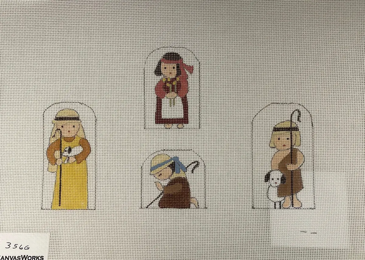 * Canvasworks Traditions 356G More Shepherds For The Nativity 1