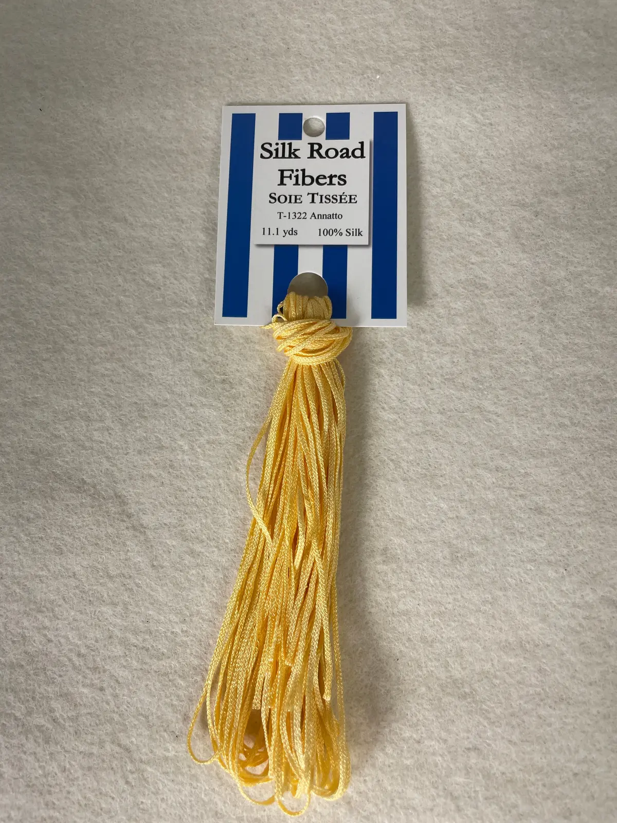 Silk Road Fibers T-1322 Annatto Soie Tissee 1