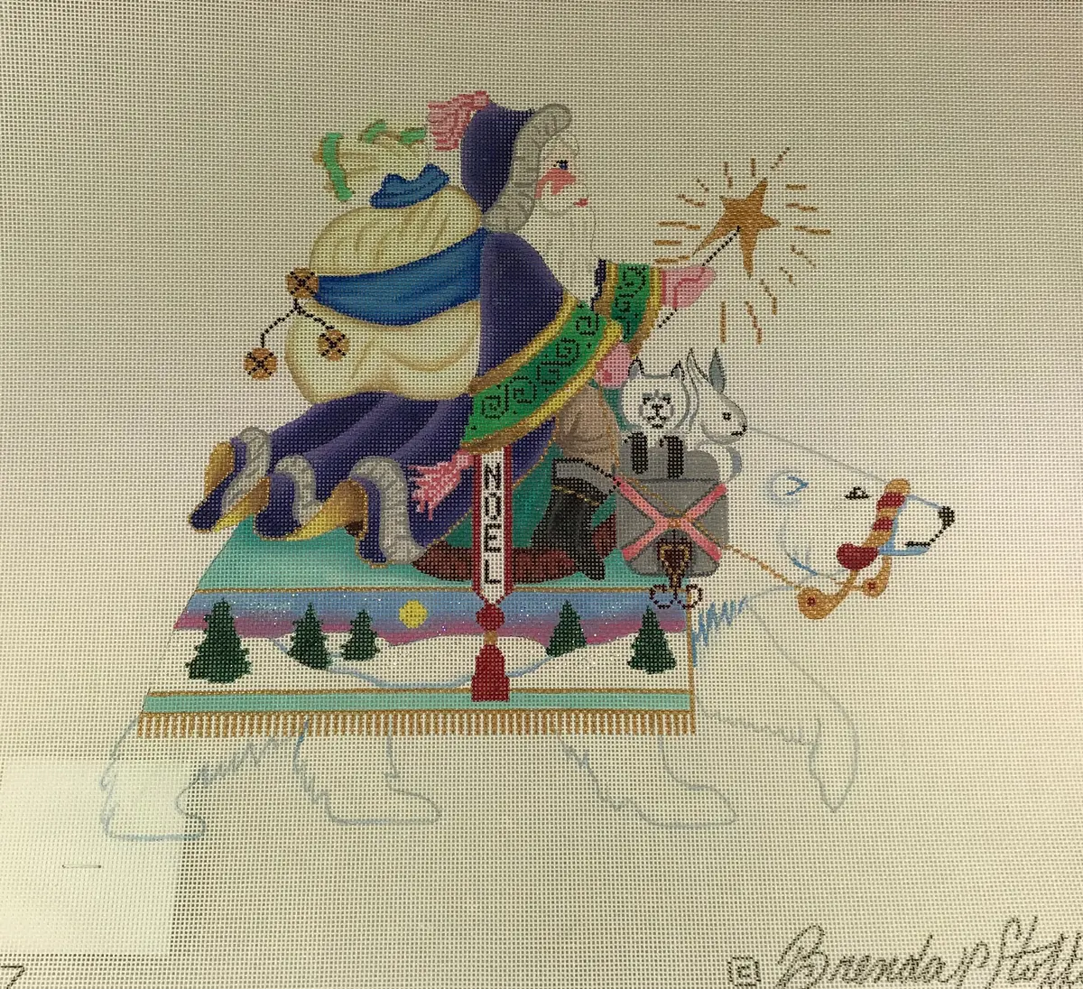 Brenda Stofft Design B107 Santa On Polar Bear 1