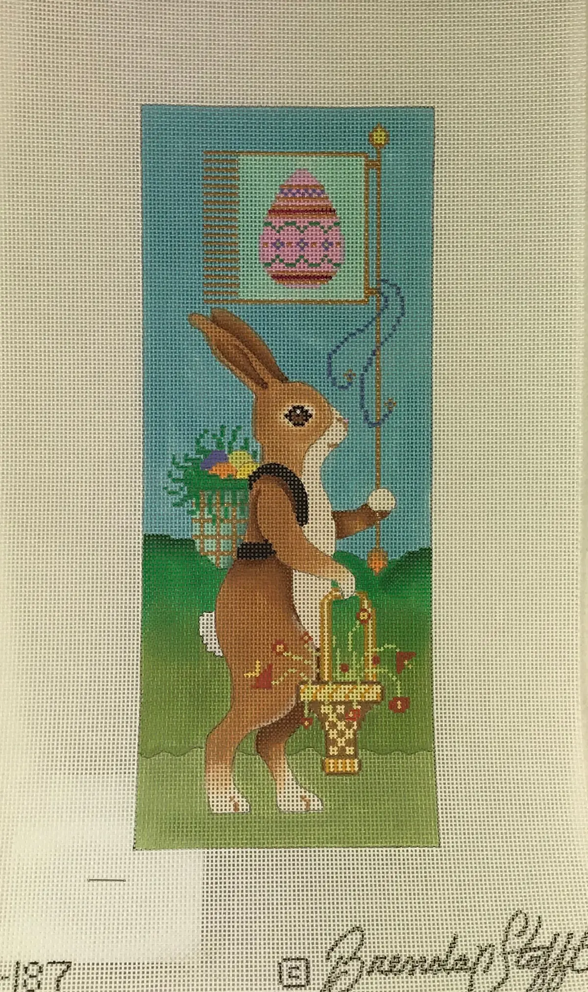 * Sale- Brenda Stofft Design B187 Brown Easter Rabbit 1