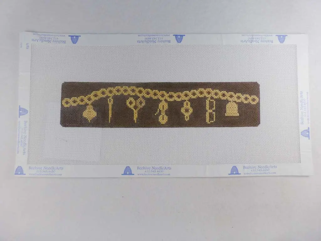 * Rachel Donley Needlepoint Rd08 Gold Beehive Charm 1