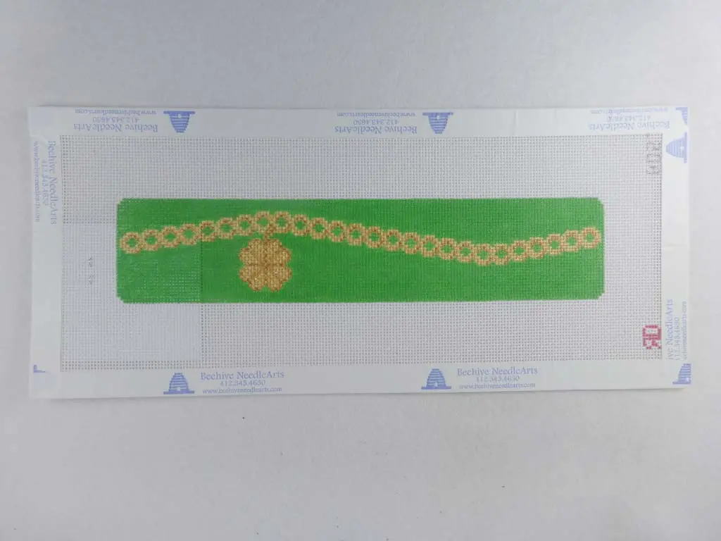 * Sale- Rachel Donley Needlepoint Rd Bo27 Shamrock Charm Cuff 1