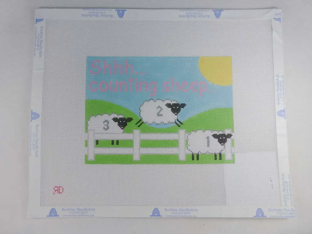 * Rachel Donley Needlepoint 035 Counting Sheep 1