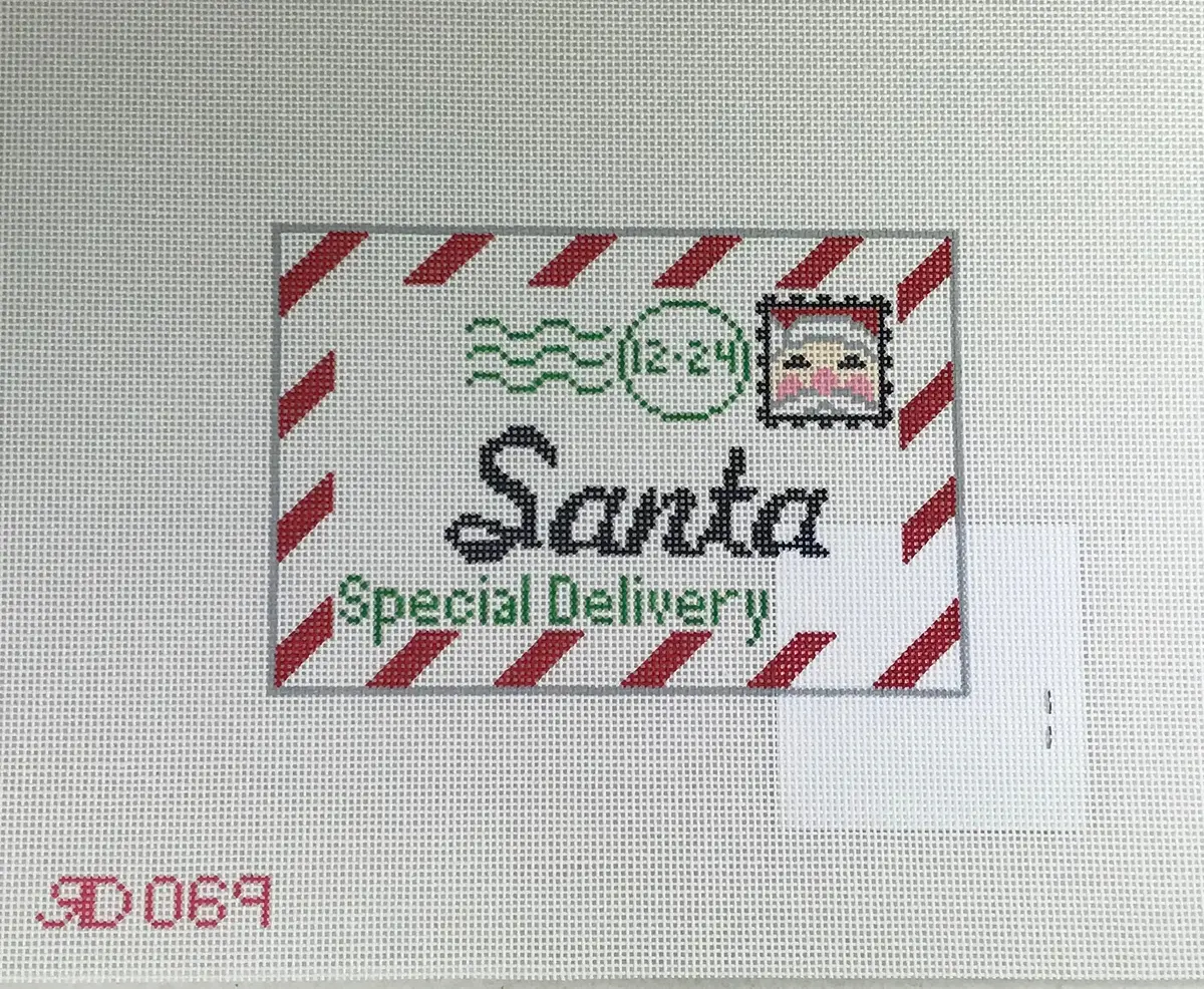 * Rachel Donley Needlepoint Rd069 Mini Santa Letter 1
