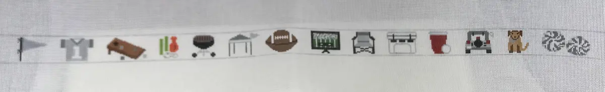 * Rachel Donley Needlepoint 380 Rd130 Game Day Belt 1