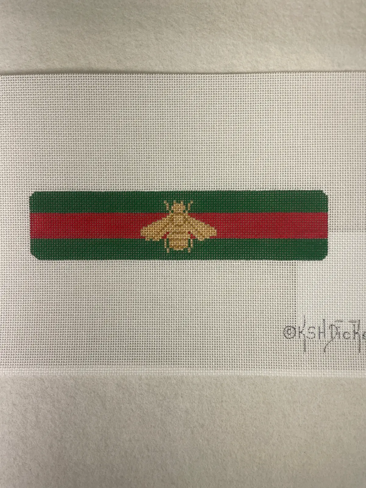 Kate Dickerson Needlepoint Cu69 Bee Cuff 1