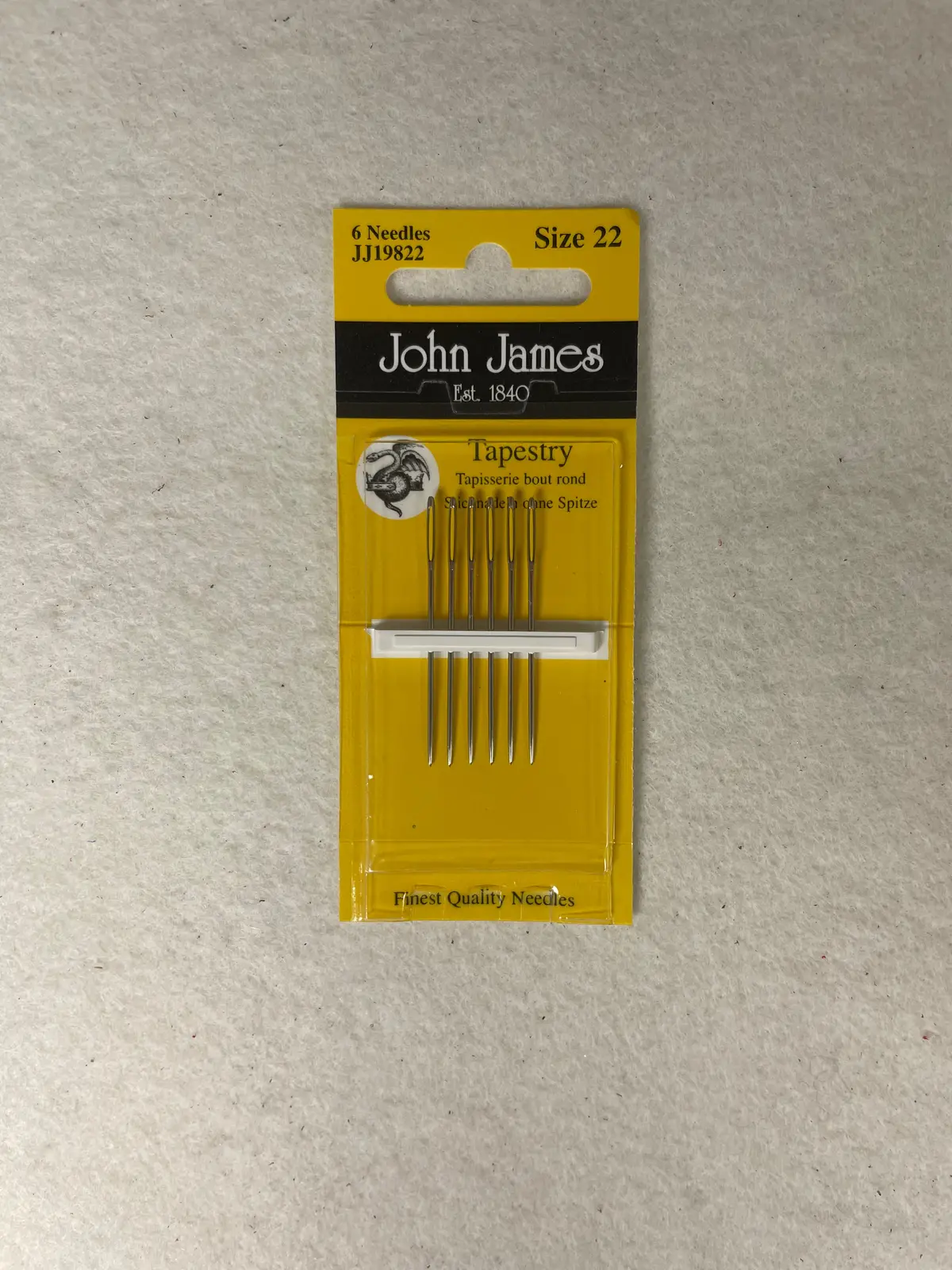 * John James Tapestry Needles- Size 22 1