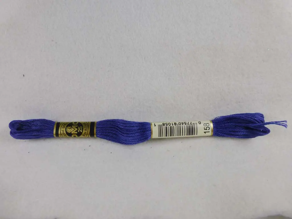 Dmc Floss 158 Medium Very Dark Cornflower Blue 1