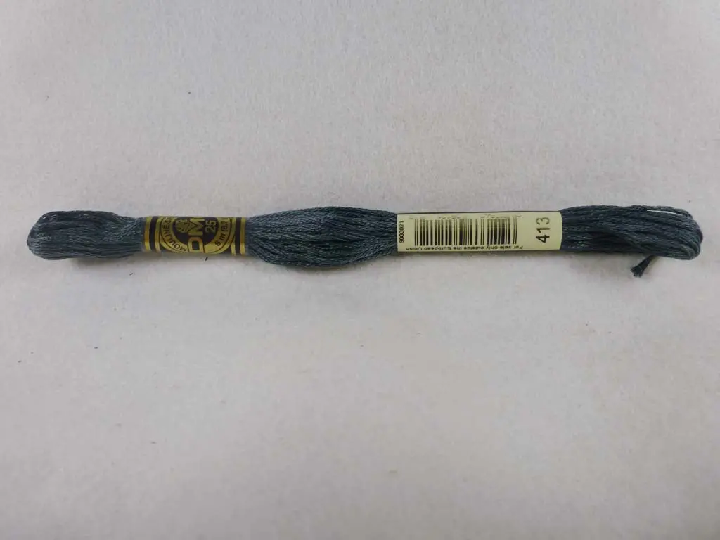 Dmc Floss 413 Dark Pewter Gray 1