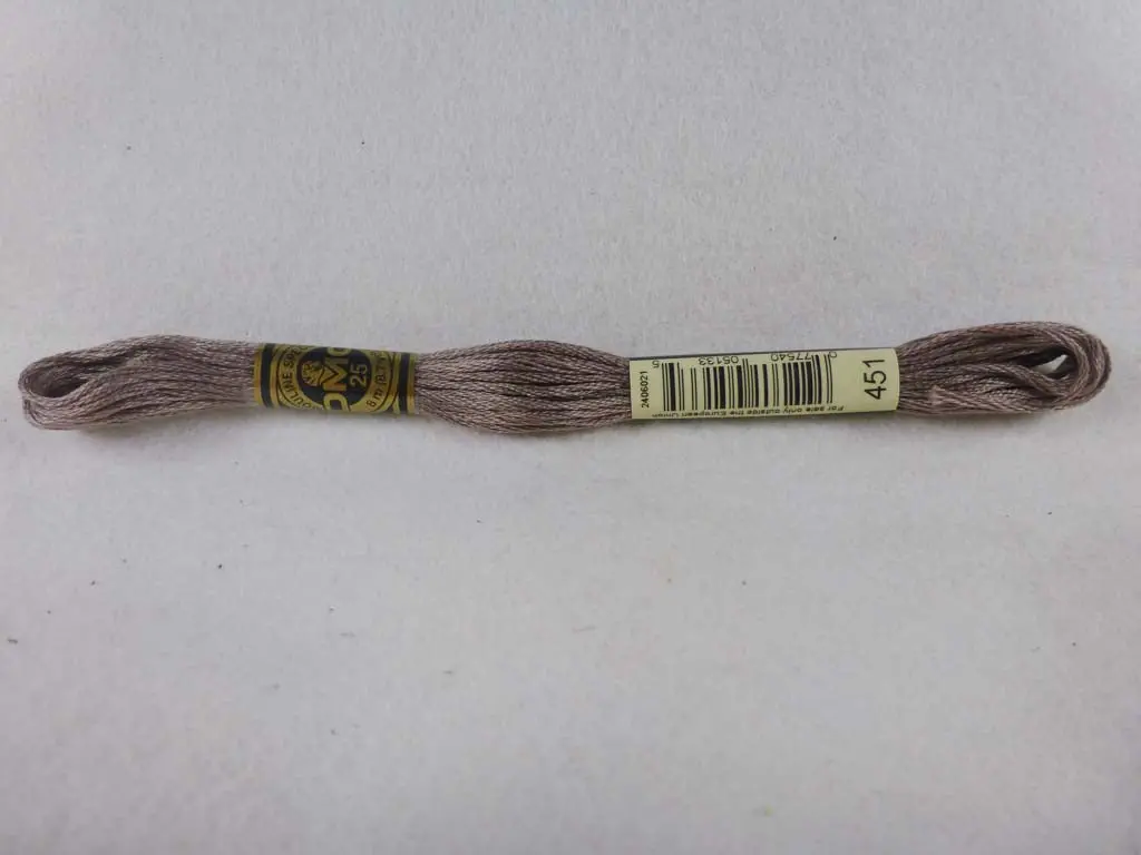 Dmc Floss 451 Dark Shell Gray 1
