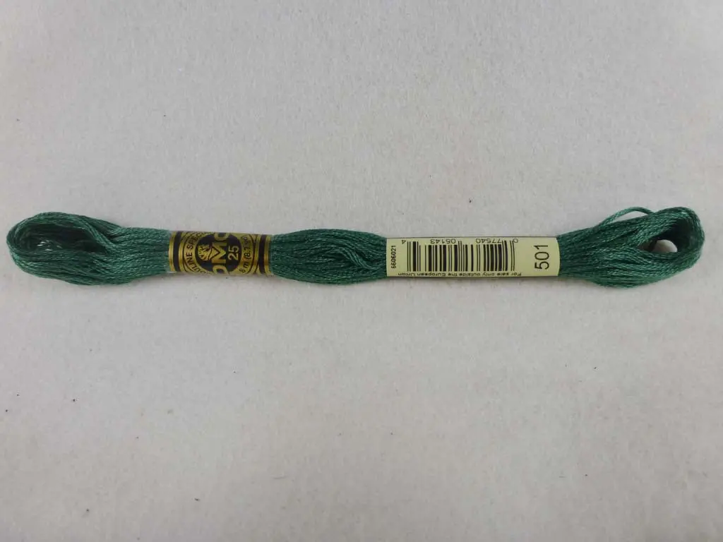 Dmc Floss 501 Dark Blue Green 1