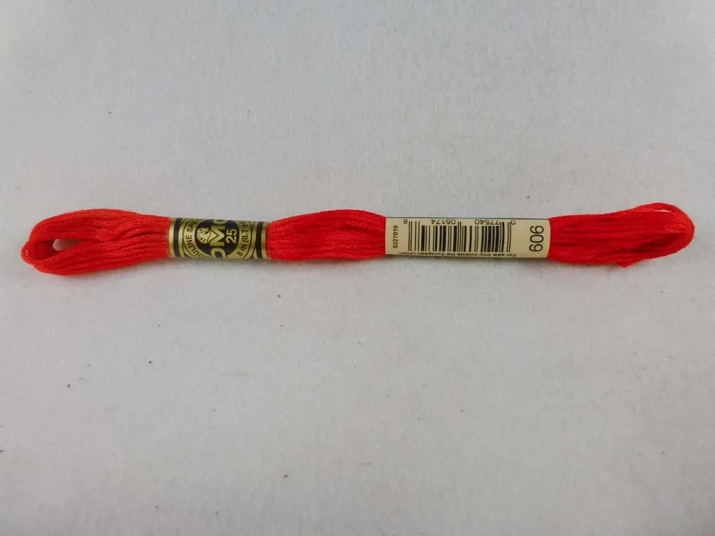 Dmc Floss 606 Bright Orange-Red 1