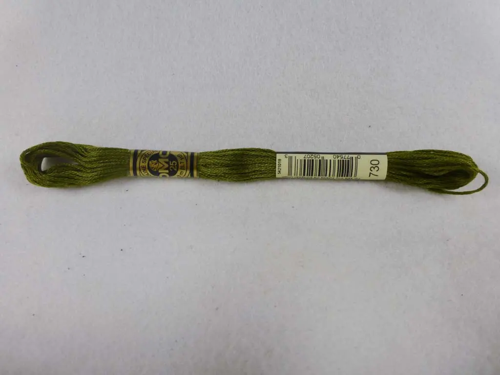 Dmc Floss 730 Very Dark Olive Green 1