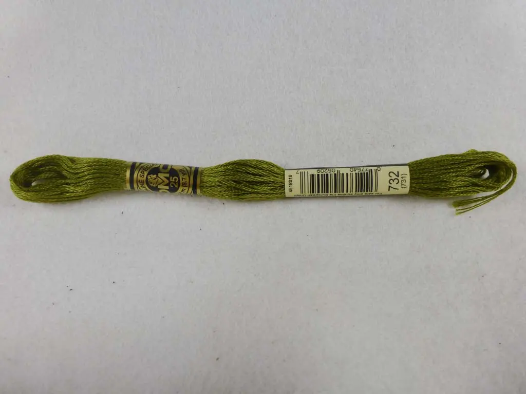 Dmc Floss 732 Olive Green 1