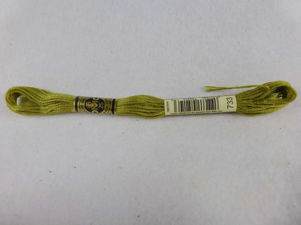 Dmc Floss 733 Medium Olive Green 1