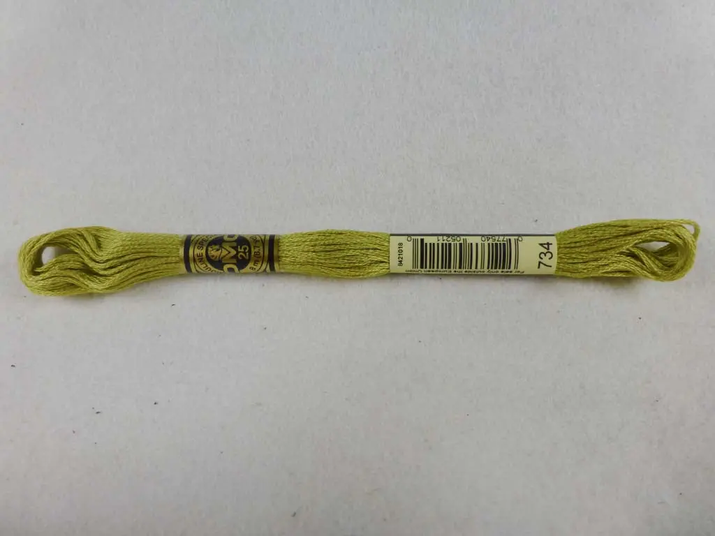 Dmc Floss 734 Light Olive Green 1