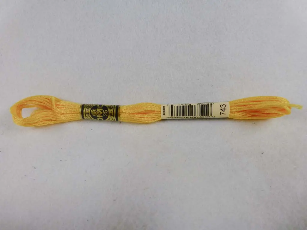 Dmc Floss 743 Medium Yellow 1
