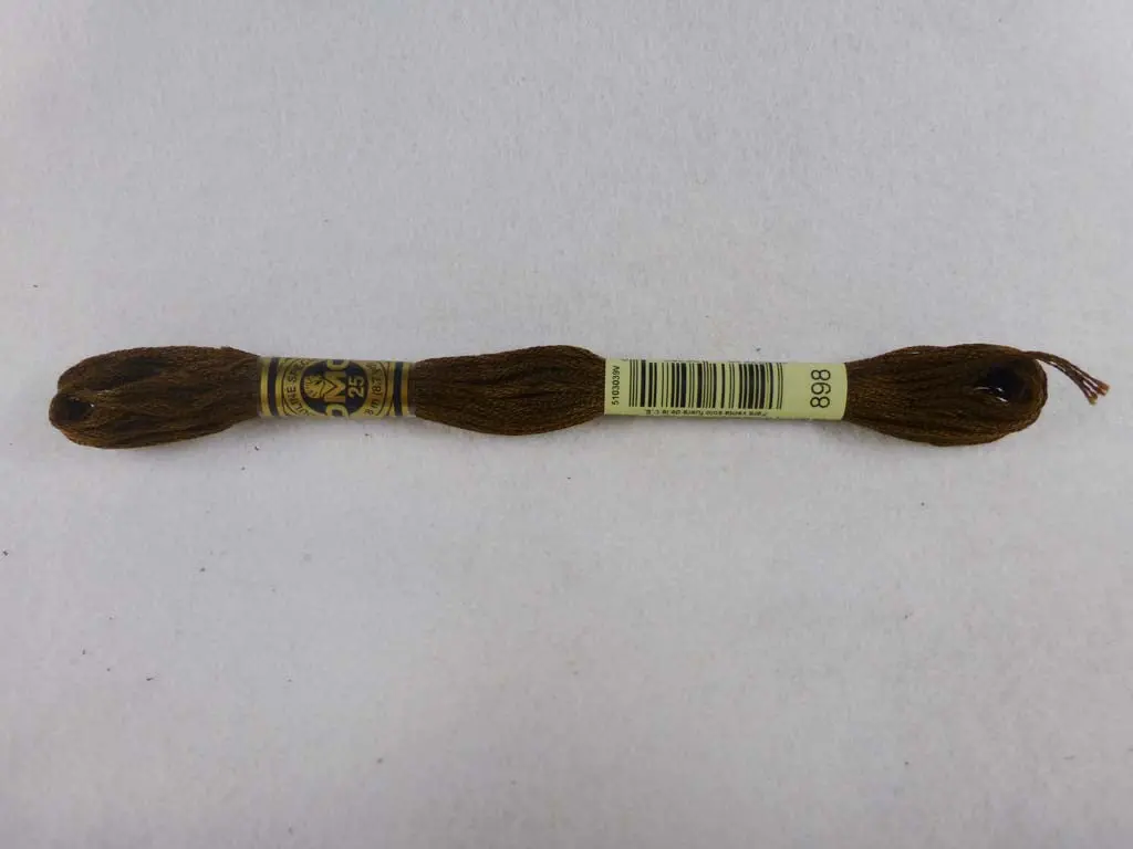 Dmc Floss 898 Very Dark Coffee Brown 1