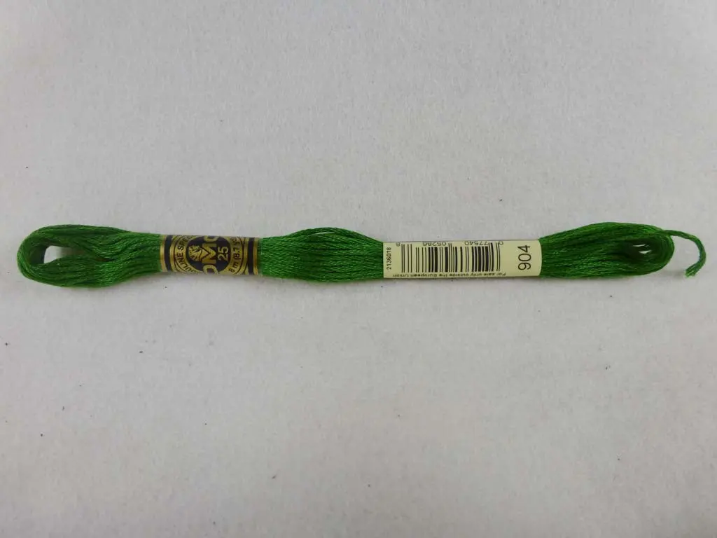 Dmc Floss 904 Very Dark Parrot Green 1