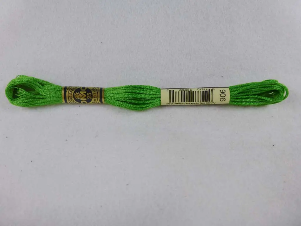 Dmc Floss 906 Medium Parrot Green 1