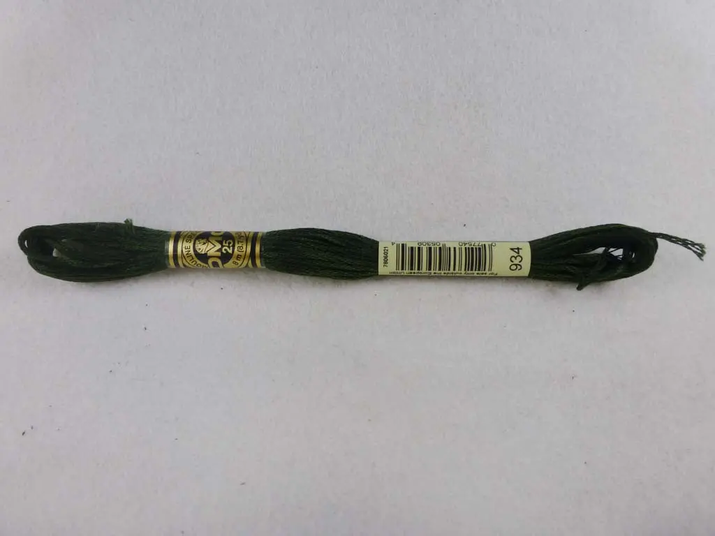 Dmc Floss 934 Black Avocado Green 1