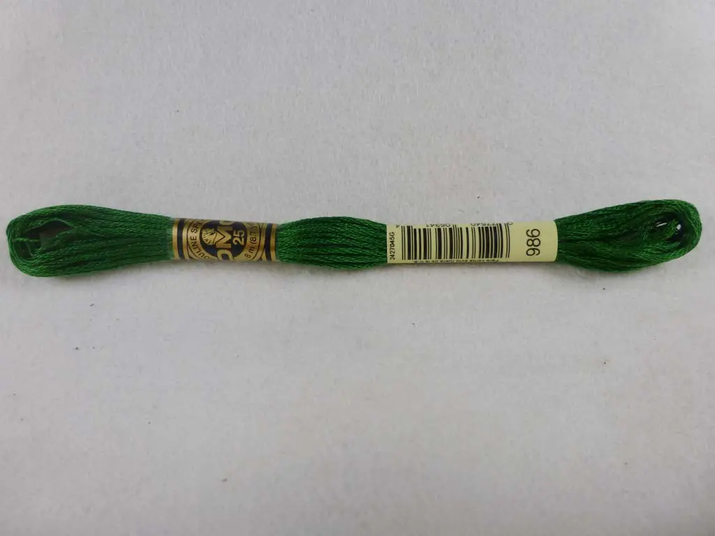 Dmc Floss 986 Very Dark Forest Green 1