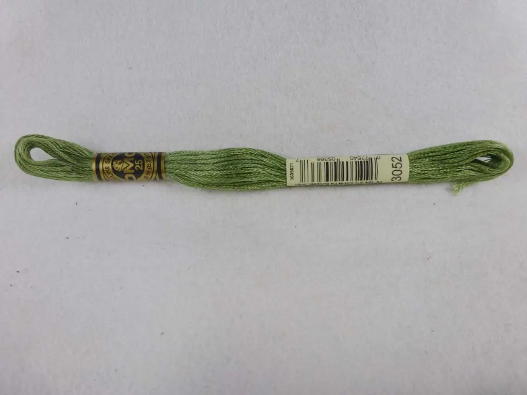 Dmc Floss 3052 Medium Green Gray 1