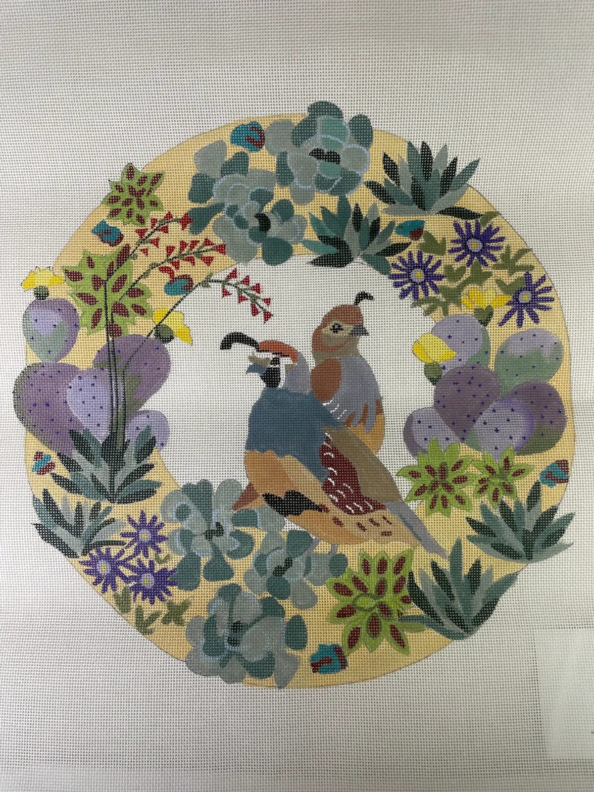 Melissa Prince Designs B377 Quail Wreath 1