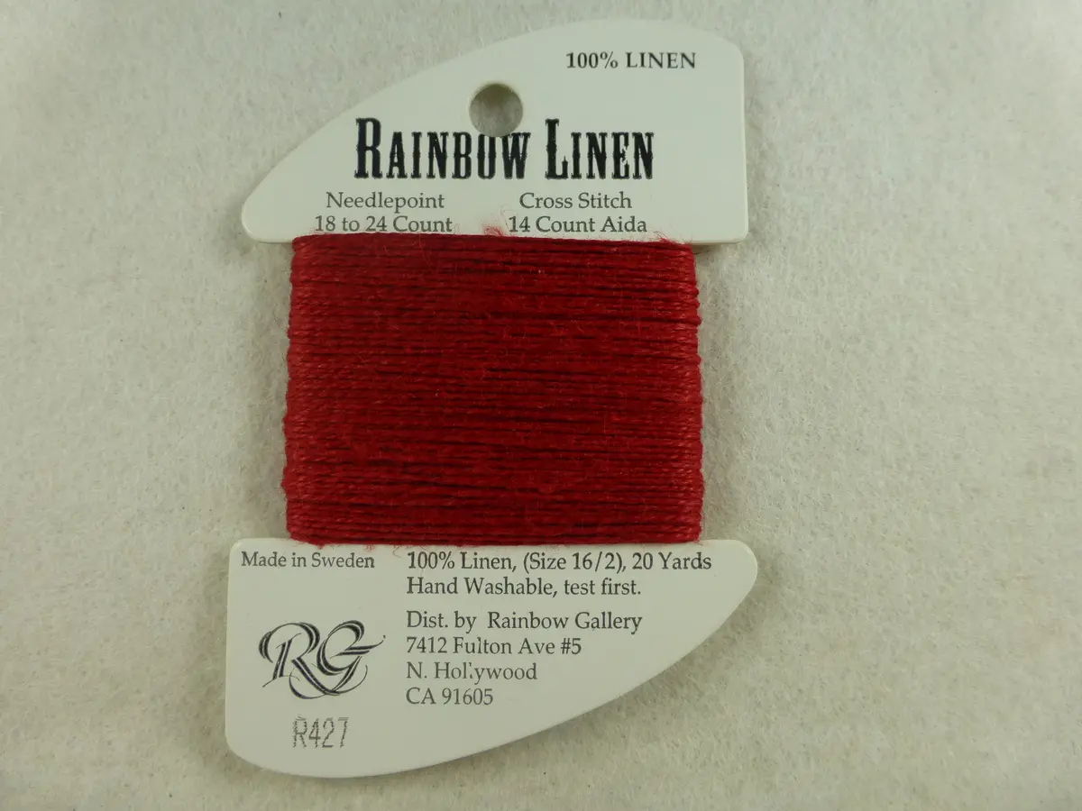Rainbow Linen R427 Brick Red 1