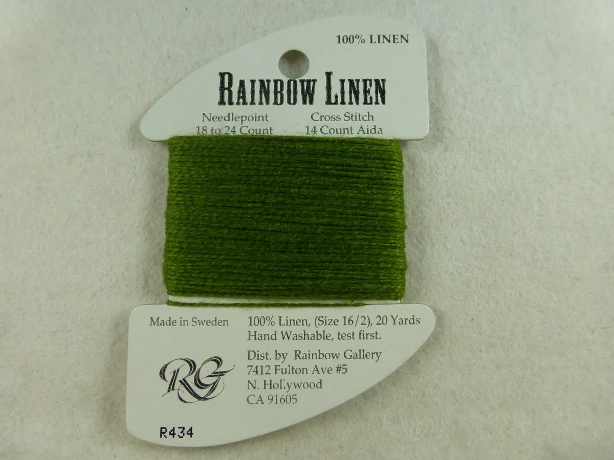 Rainbow Linen R434 Olive Green 1