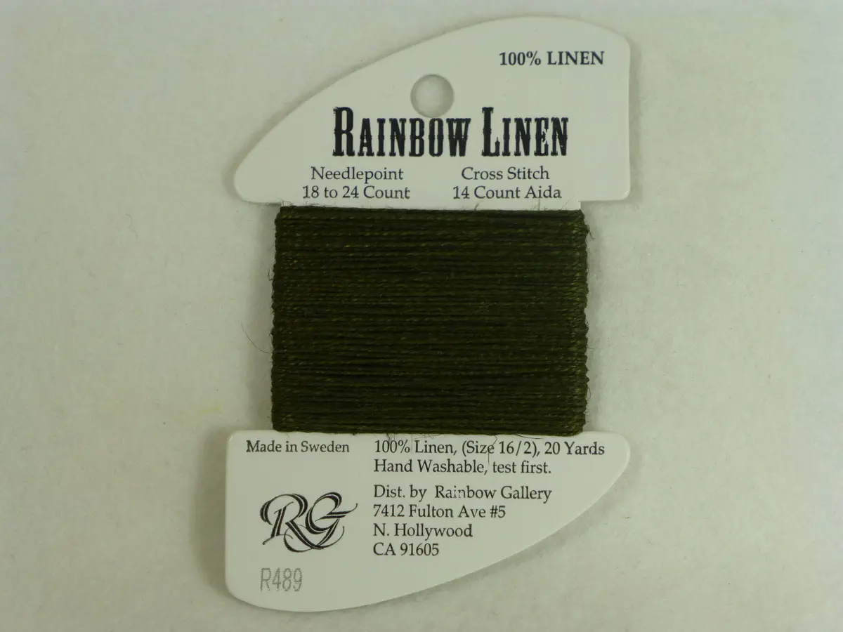 Rainbow Linen R489 Winter Moss 1