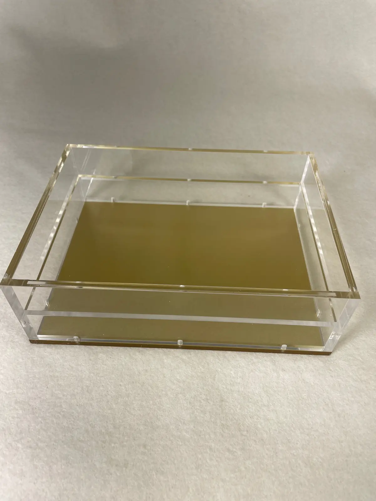 The Minted Design Gold Bottom 5X7 Magnetic Acrylic Tray 1