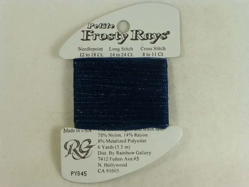 Petite Frosty Rays Py045 Dark Antique Blue Gloss 1