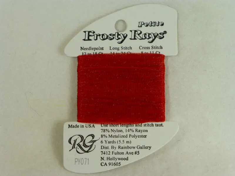 Petite Frosty Rays Py071 Christmas Red Gloss 1