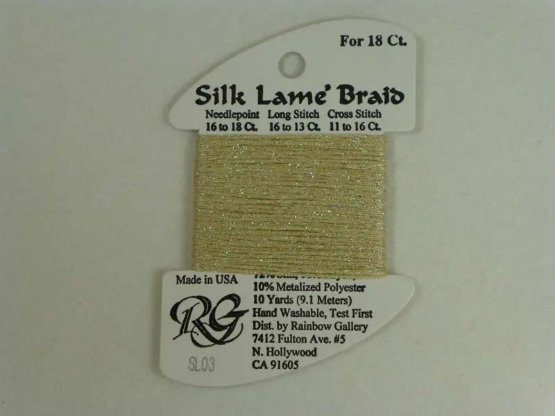 Silk Lame Braid Sl03 Ecru 1
