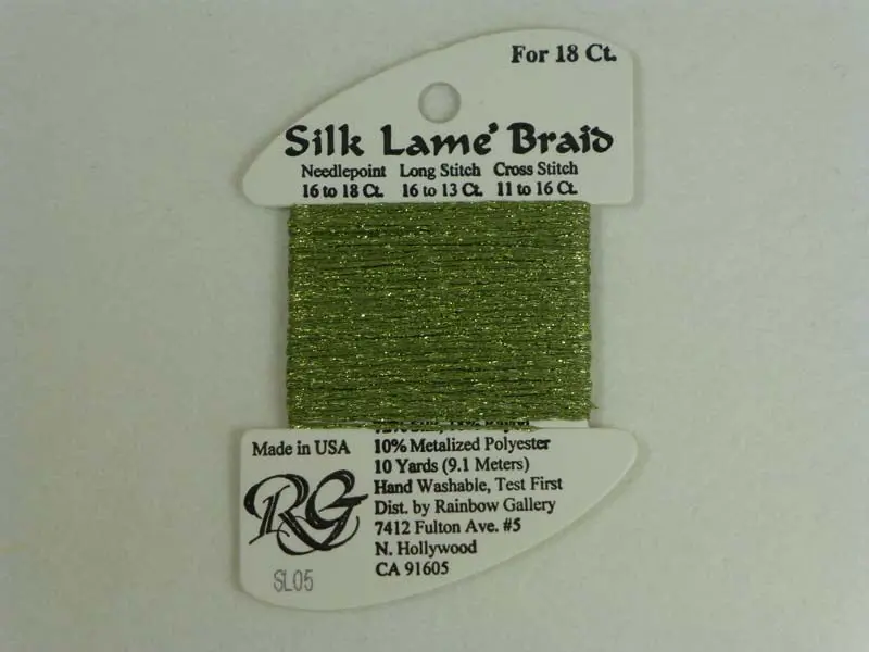 Silk Lame Braid Sl05 Avocado 1