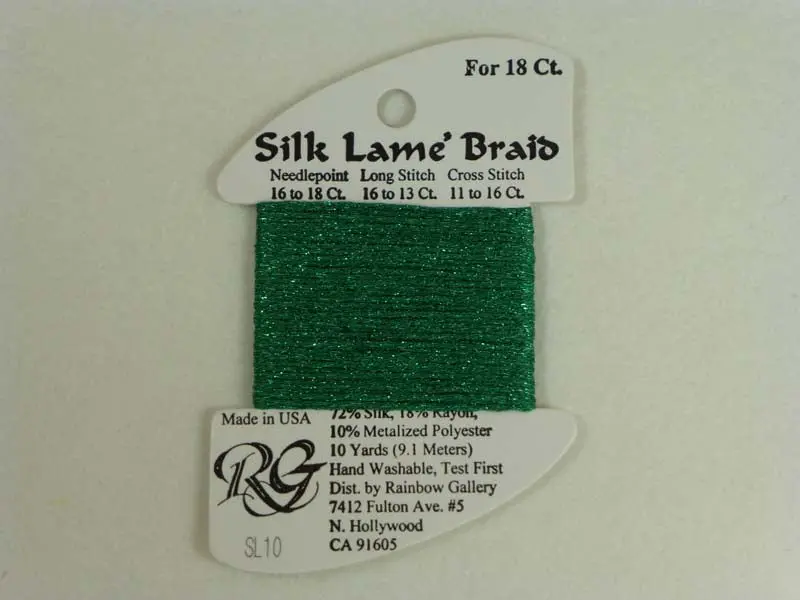 Silk Lame Braid Sl10 Green 1