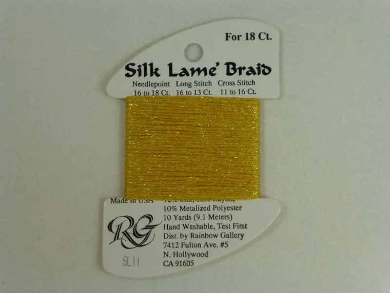 Silk Lame Braid Sl11 Yellow 1