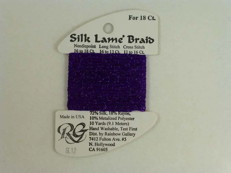 Silk Lame Braid Sl12 Purple 1