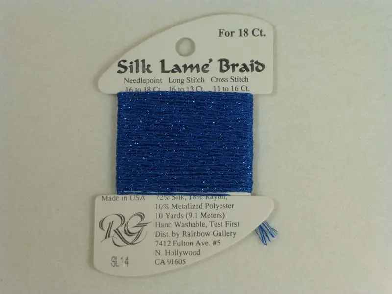 Silk Lame Braid Sl14 Blue 1
