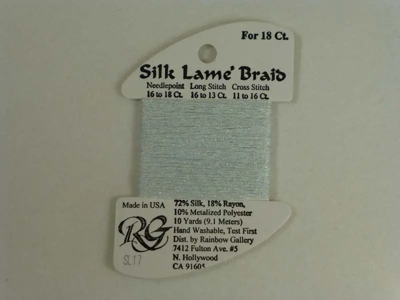 Silk Lame Braid Sl17 Lite Surf Blue 1