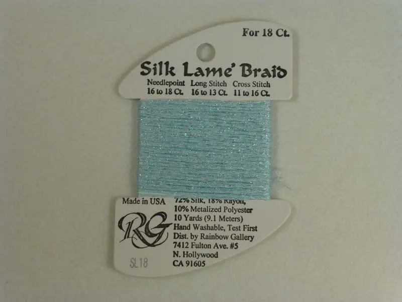 Silk Lame Braid Sl18 Surf Blue 1