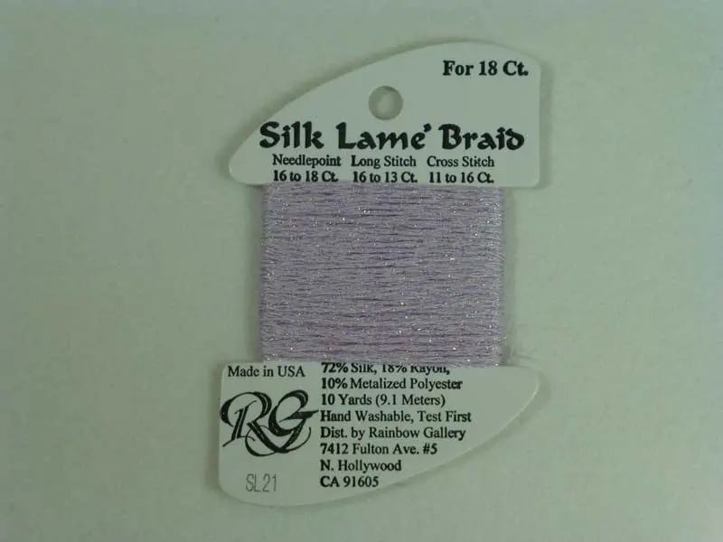 Silk Lame Braid Sl21 Lite Lavender 1