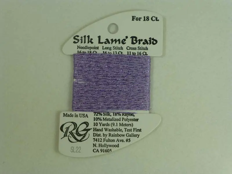 Silk Lame Braid Sl22 Lavender 1