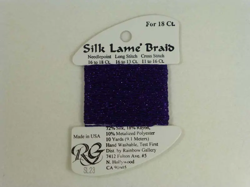 Silk Lame Braid Sl23 Dark Lavender 1