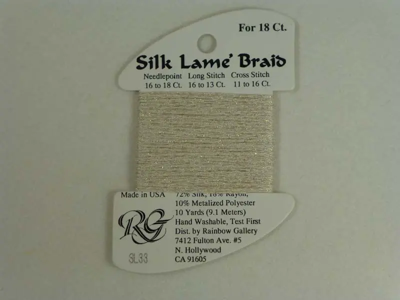 Silk Lame Braid Sl33 Eggshell 1