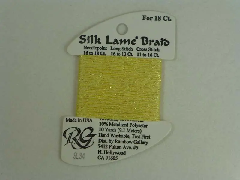 Silk Lame Braid Sl34 Lemon 1