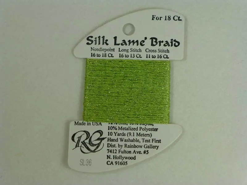 Silk Lame Braid Sl36 Chartreuse 1