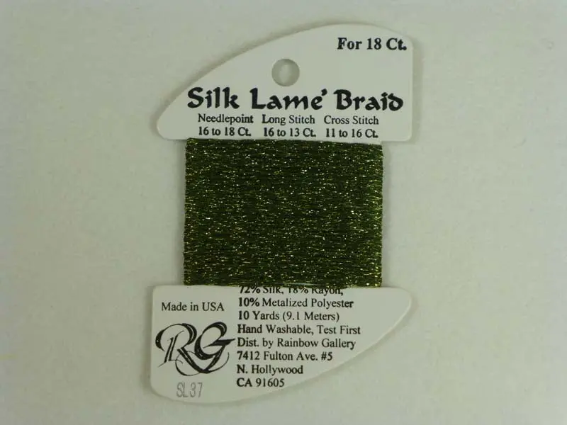 Silk Lame Braid Sl37 Dark Avocado 1