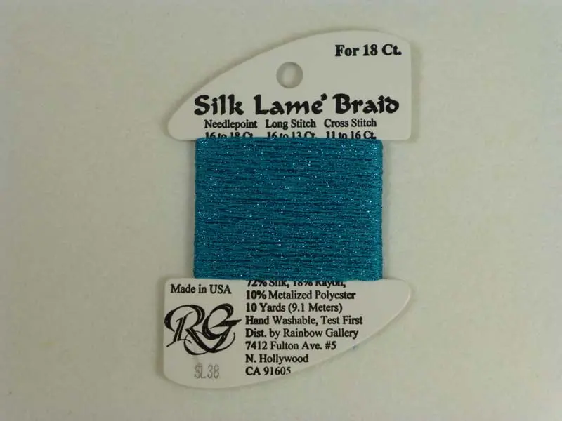 Silk Lame Braid Sl38 Caribbean 1